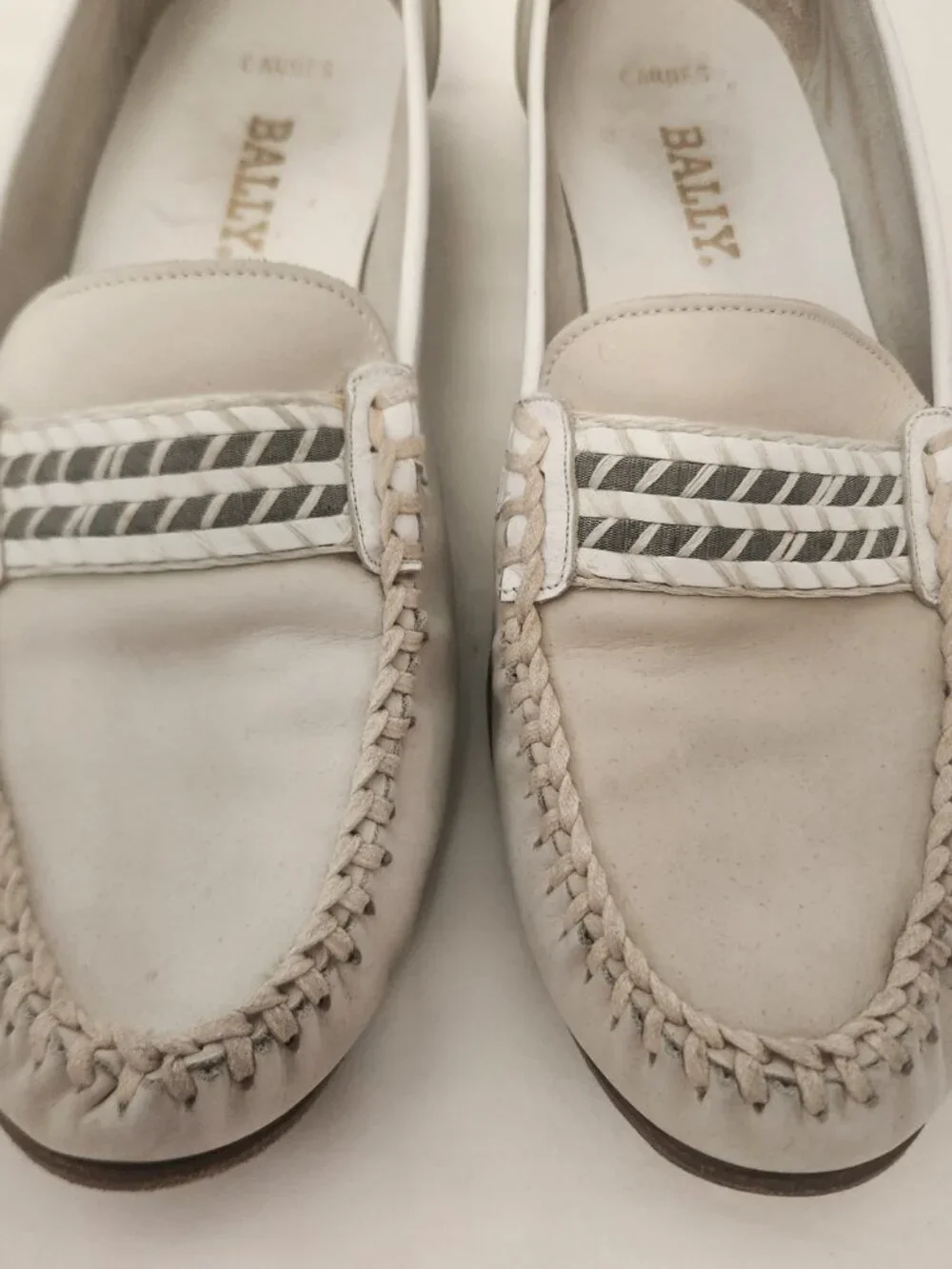 Bally men's loafers 10.5 two tone Cannes model Italy